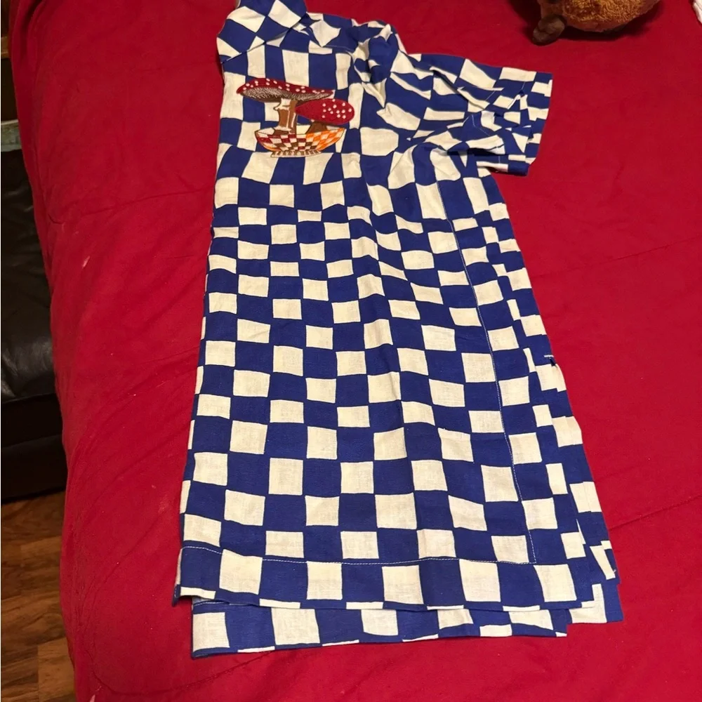 FARM Rio Blue and White Checkered Mushroom Shirt - Picture 8 of 8
